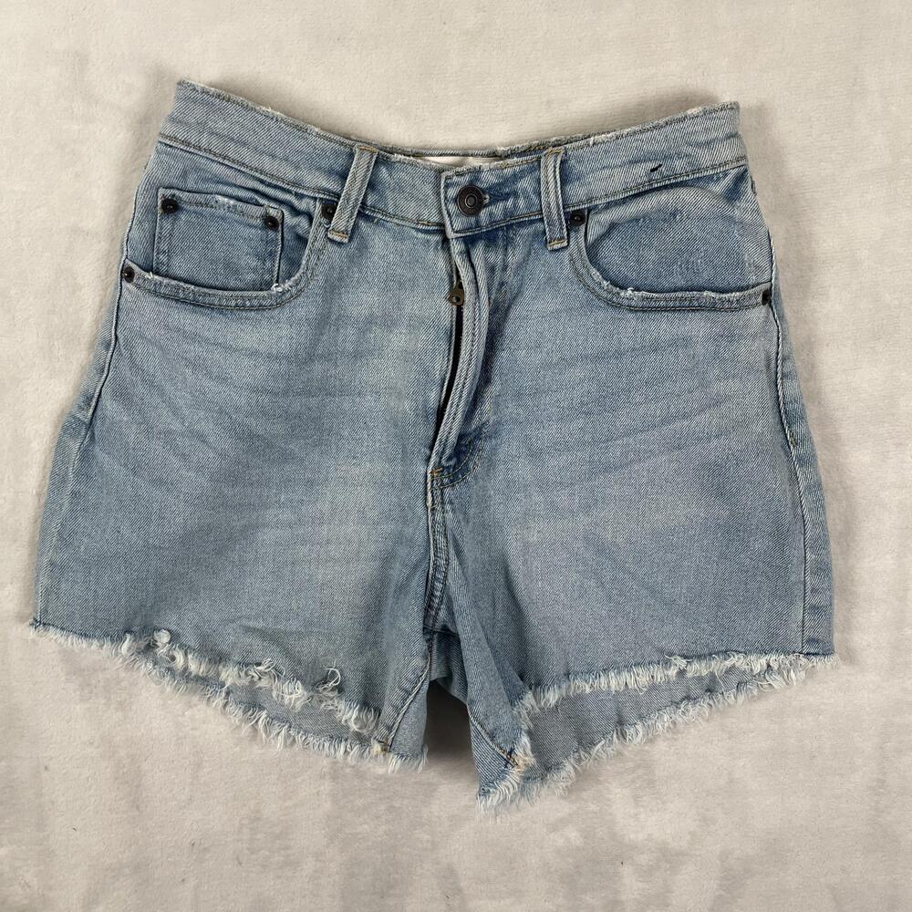Abercrombie & Fitch Shorts Womens 2 26 Blue Dad Short High Rise Curve Love